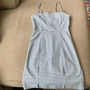 Dry Goods blue and white checkered dress size small